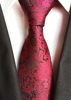 

8cm Embroidered Men's Woven Tie Classic Floral Necktie for Gentlemen Accessories
