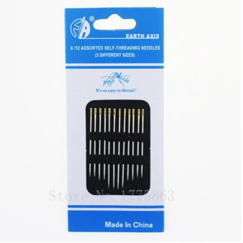 

Three size Self Threading Needles Hand for Embroidery Mending Sewing AA7365