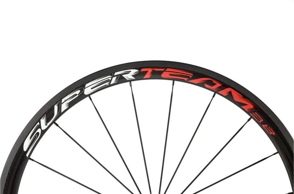 SuperTeam carbon wheelset 700c clincher 38 мм велосипедные колеса глянцевые|bicycle wheel|carbon wheelsetcarbon |