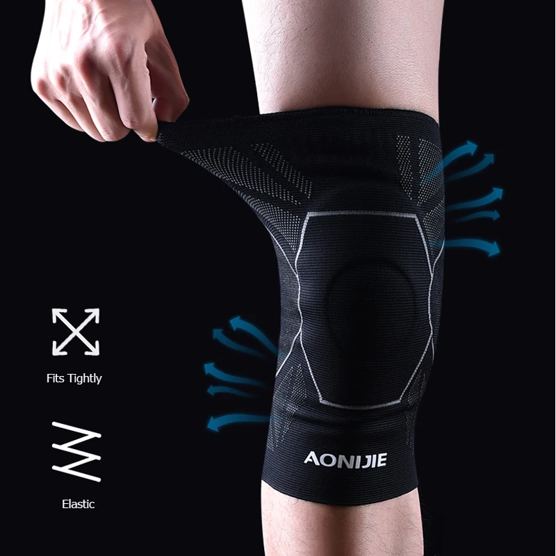 AONIJIE E4108 One Piece Protective Knee Brace Support Compression Sleeve Knee Pad Wrap Volleyball Kneepad For Arthritis Running