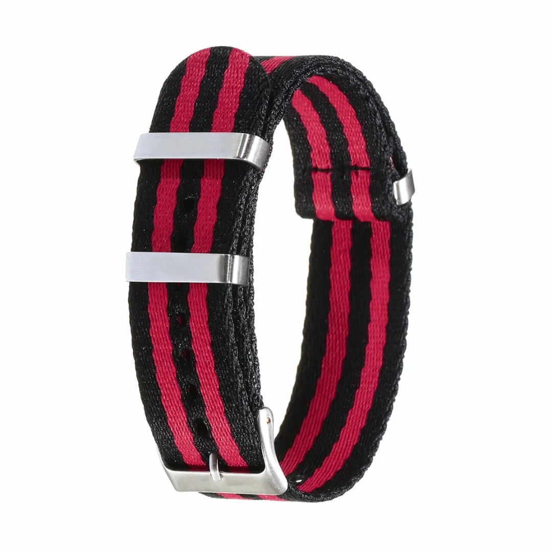 Унисекс сменный ремешок для часов 20 мм Модные Военные нейлоновые часы ремешок Спортивные наручные часы ремешок ремни аксессуары для часов - Цвет ремешка: Red Black
