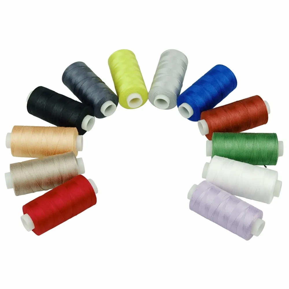 12 WHITE Spools 100/% PURE SEWING COTTON THREAD 800 Meters EACH