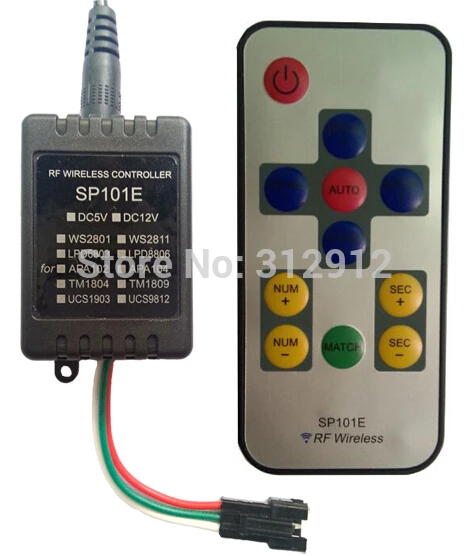 Wireless RF led pixel controllersupports APA102/APA104/WS2812B/WS2801/LPD8806/TM1804//TM1809/UCS1903.etc | Лампы и освещение