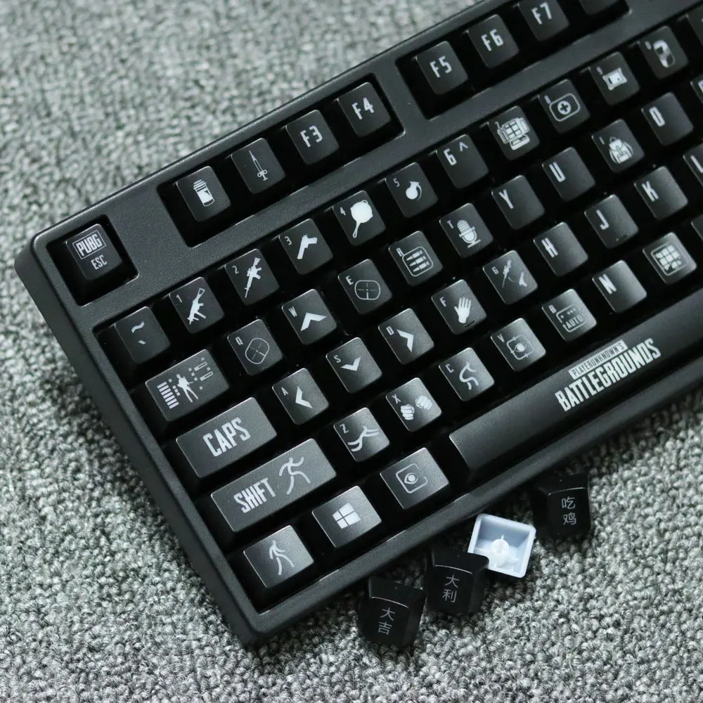Брелки PUBG с подсветкой PLAYERUNKNOWNS BATTLEGROUNDS ключ для Cherry mx механическая клавиатура 108 клавиш ANSI утолщенная версия Keycap