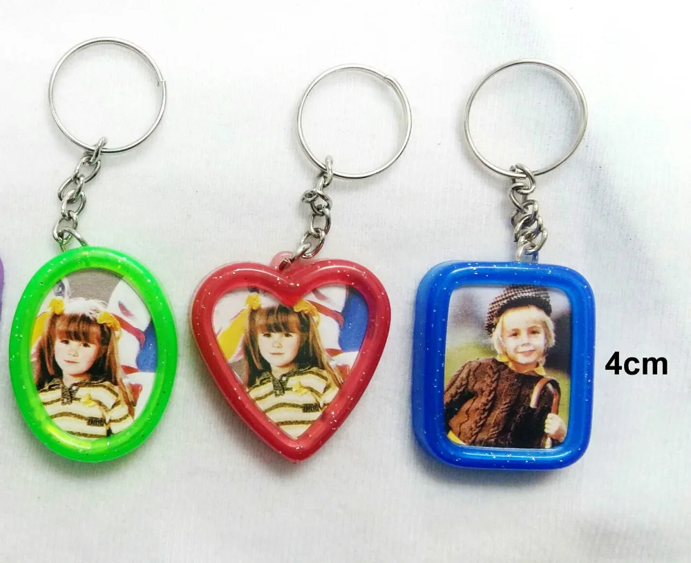 Plastic Photo Frame Keychain Blank Keyring Clear Picture Pendant Snap-In Insert Photoes party favor pinata toys 1/5/10pcs party toys toy gift filler pop keychain toys