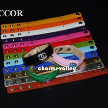 Ccor 50 шт. 8 мм* 100 мм+ 18 мм* 200 мм змея ПУ Кожаные Браслеты Fit 8 мм слайд Талисманы, слайд Бусины, слайд-буквы, swd007
