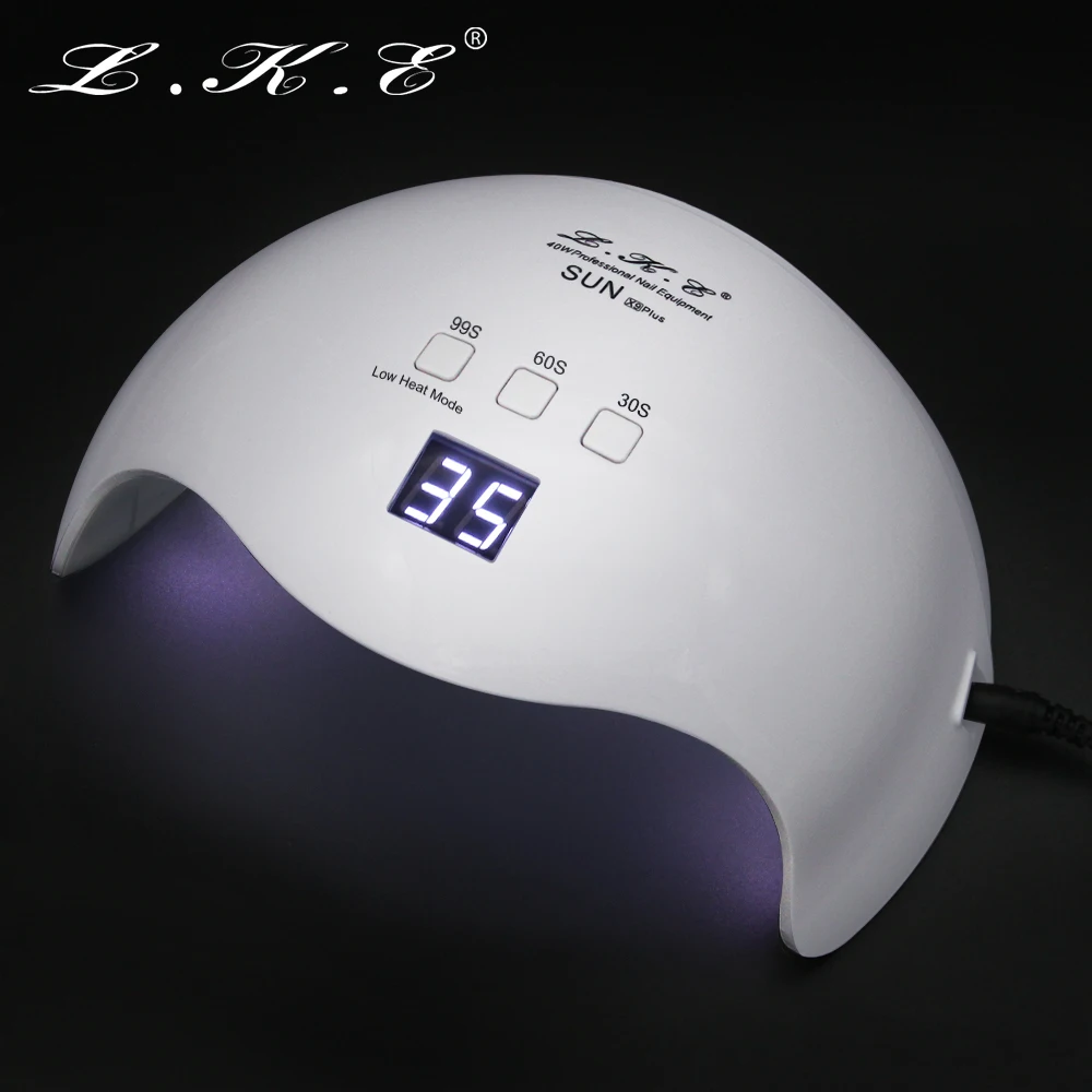 LKE 40W Nail Dryer UV LED Nail Lamp 30S 60S 99S Set with automatic