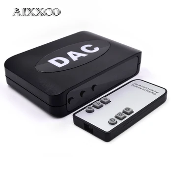 

AIXXCO Digital to Analog Audio Converter with IR Remote Control Volume 192kHz Coaxial Optical Toslink to L/R RCA 3.5mm Adapter