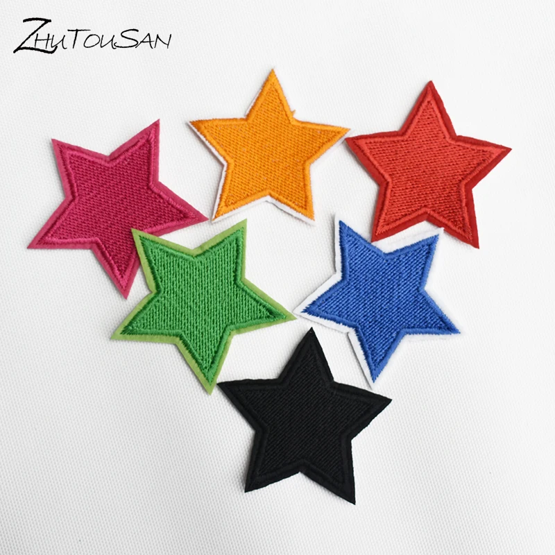 Buy 6Pcs Mix Star Patch For Clothing Iron on