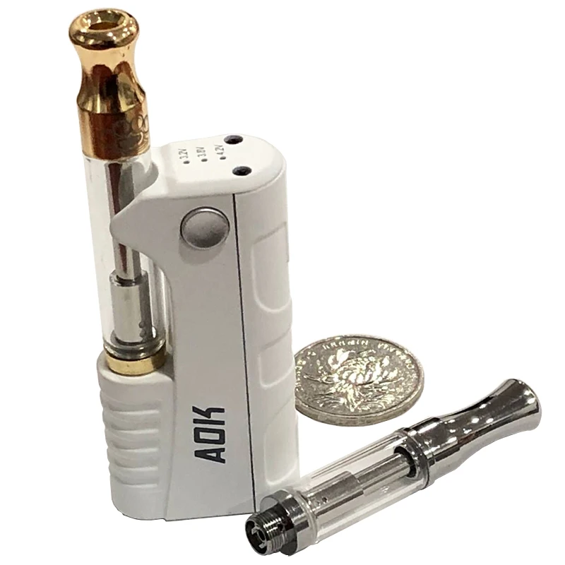 

50pcs/lots AOK CBD Vape mod Battery 450mAh AOK Preheat Variable Voltage 510 Thread Box Mod Battery For CBD oil Cartridges vapor