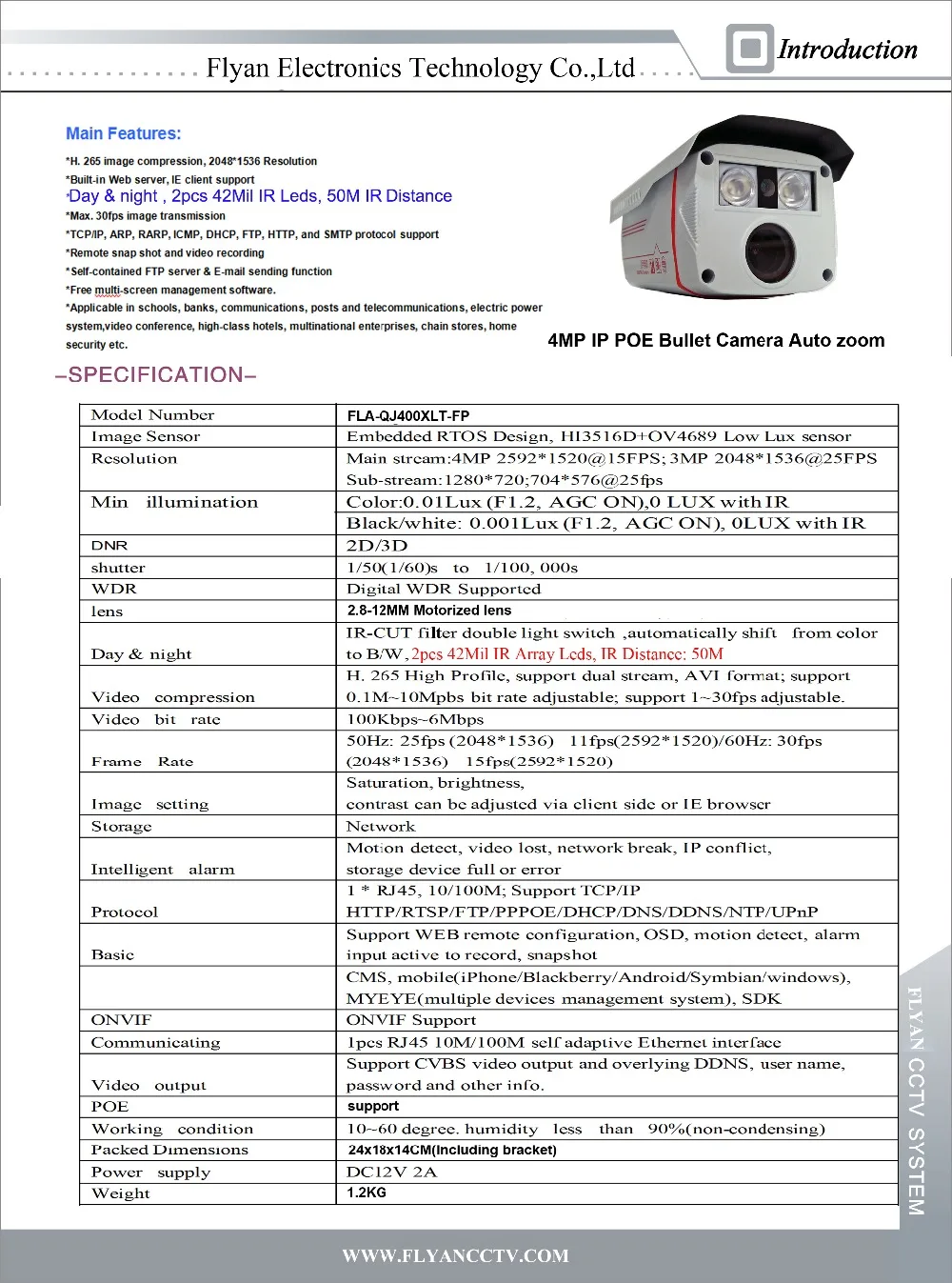 FLA-QJ400XLT-FP Catalogue