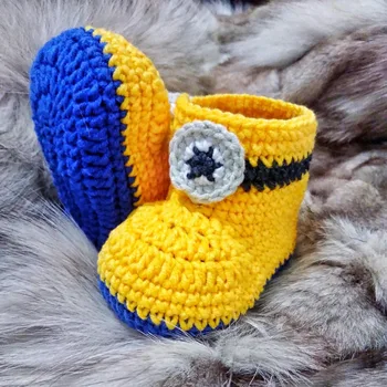 

Baby crochet boys Booties girls loafers infant handmade first walker shoes model number YU001