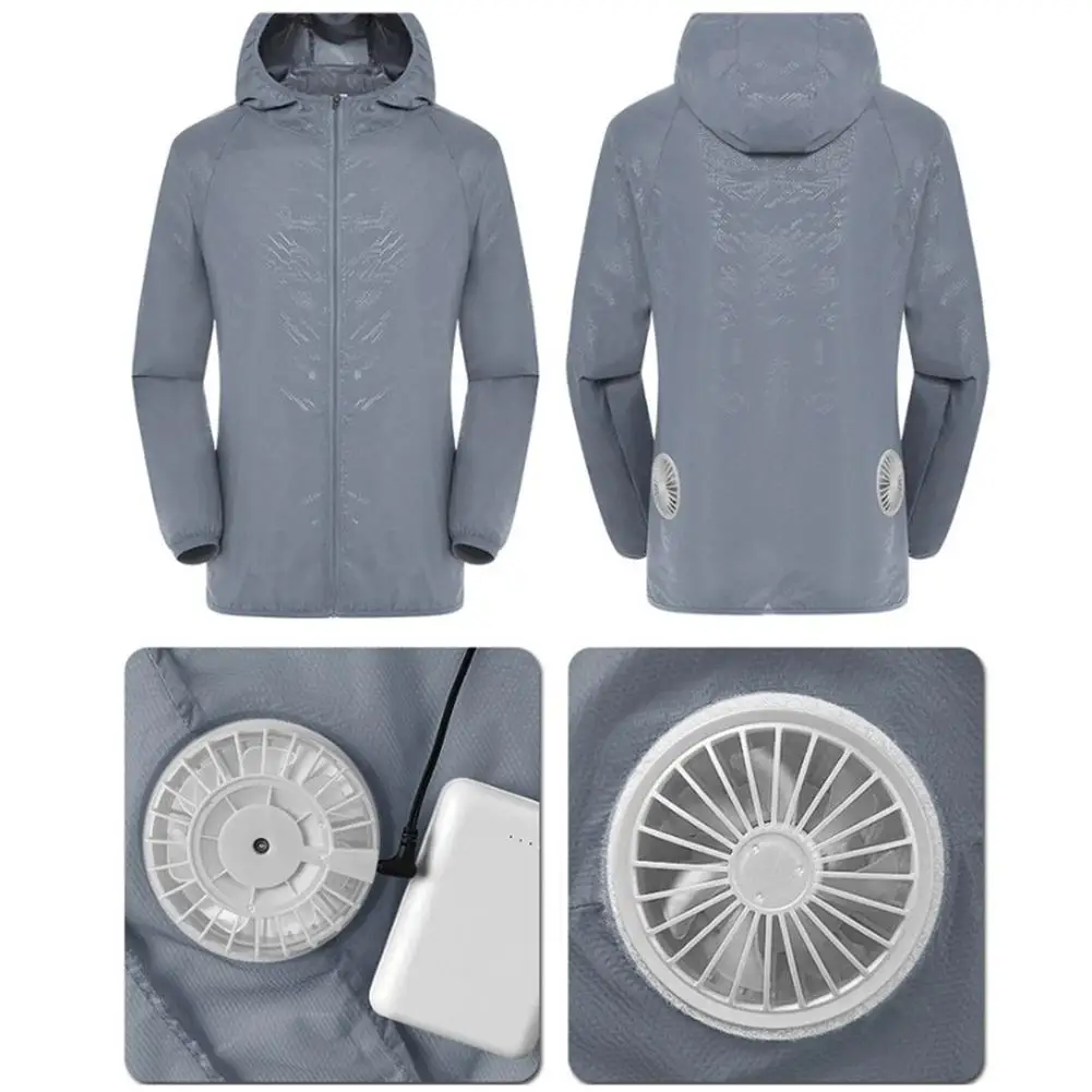 Roupa de Refrigeração Inteligente de Três Velocidades do Serviço do Condicionamento de ar do Verão Terno do Condicionamento de ar de Usb com o Ventilador Conjunto Proteção Wear uv 10 High Quality Esporte e Lazer