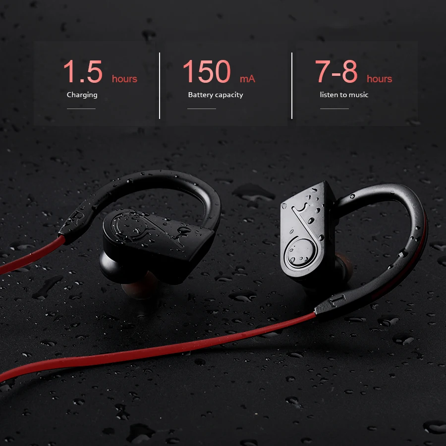

SYXLDZHT Sport bluetooth earphone wireless headphones bluetooth headset Stereo waterproof with mic headphone for xiao mi phone