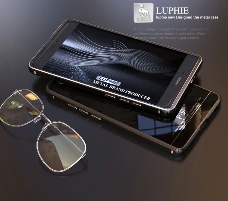 For huawei P9 case tempered glass cover metal bumper (6)