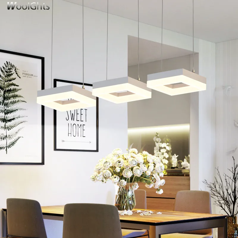  Wooights Suspension Hanging Modern Led Pendant Lights For Dining Room Bar suspension luminaire susp - 32890725788