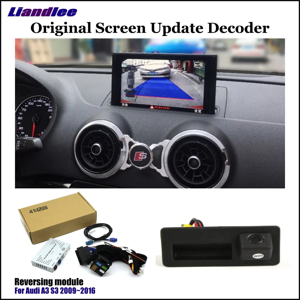

Liandlee For Audi A3 MQB/8V Car Original Screen Update System Rear Reverse Parking Camera Digital Decoder Display Plus