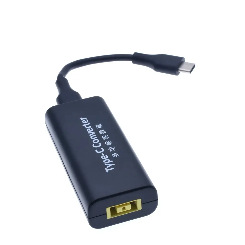 Адаптер питания постоянного тока USB Type C конвертер разъем для ноутбука квадратный