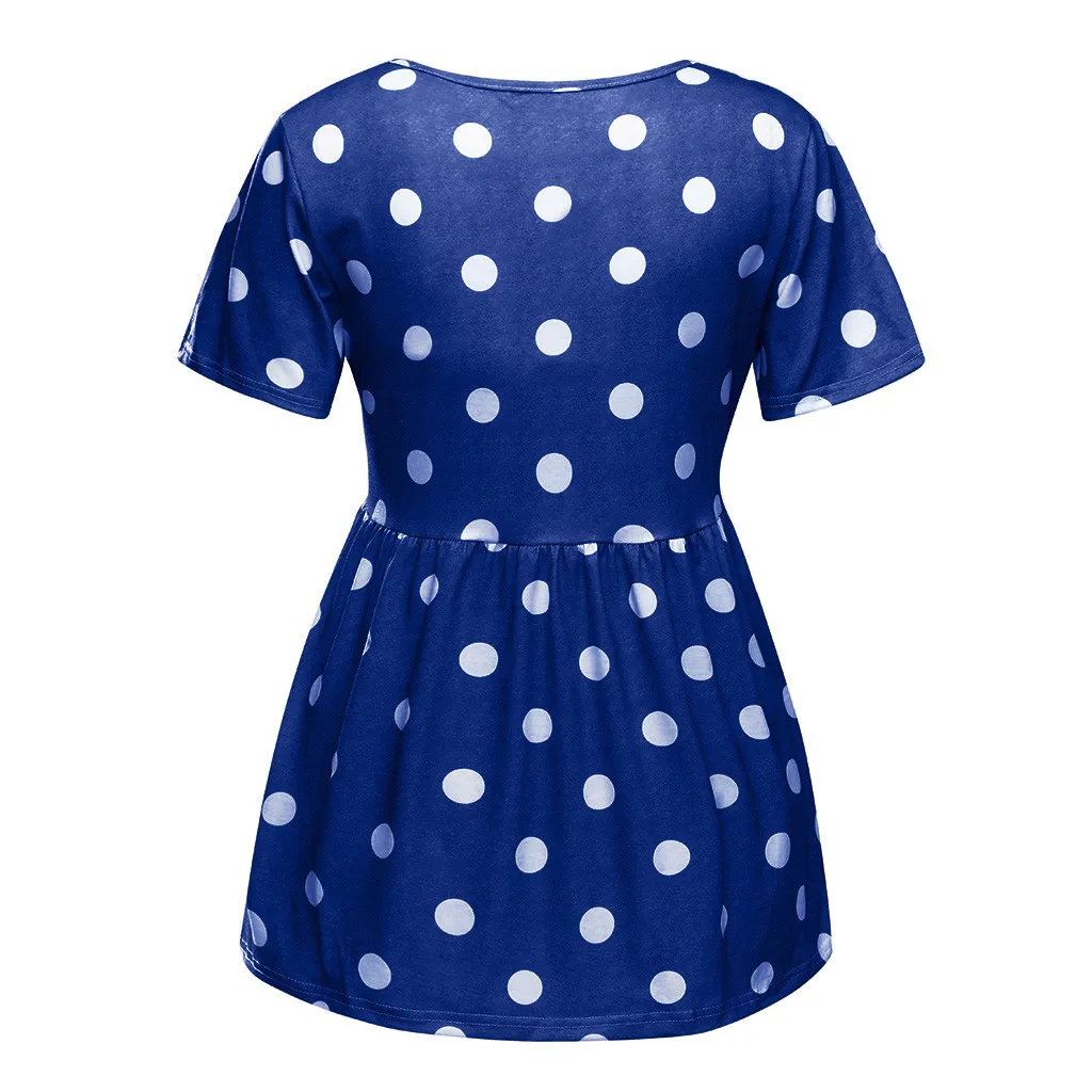 LONSANT Одежда для беременных; женские топы с короткими рукавами; Футболка с принтом в горошек; Nusring Baby; Футболка для беременных; Модная одежда для беременных