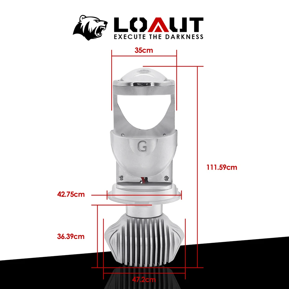LOAUT 100 Вт/пара лампа H4 объектив Мини-проектора aumobles светодиодный комплект лампы с преобразователем Hi/Lo луч фары 12 В/24 В 6000 К HID автомобиль грузовик