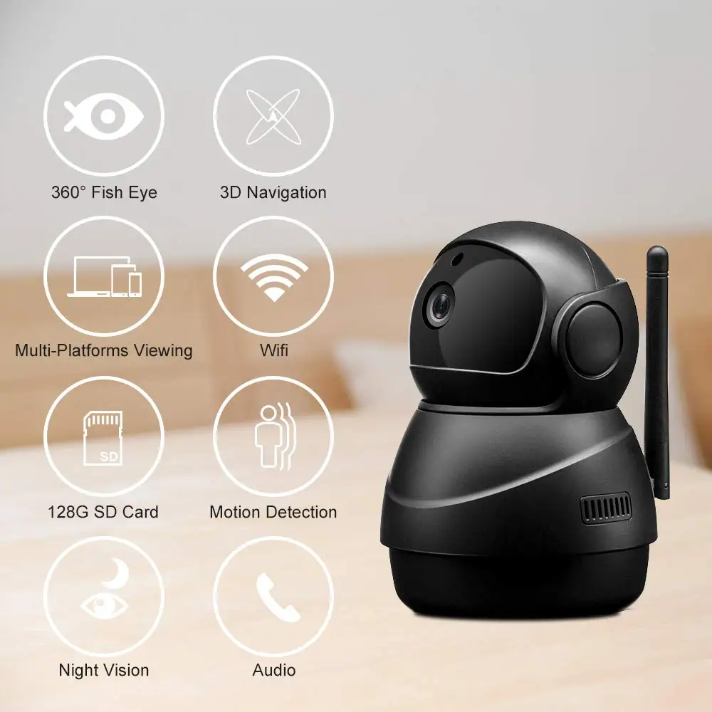 Ip камера Full HD 1080P WiFi домашняя наблюдения с функцией