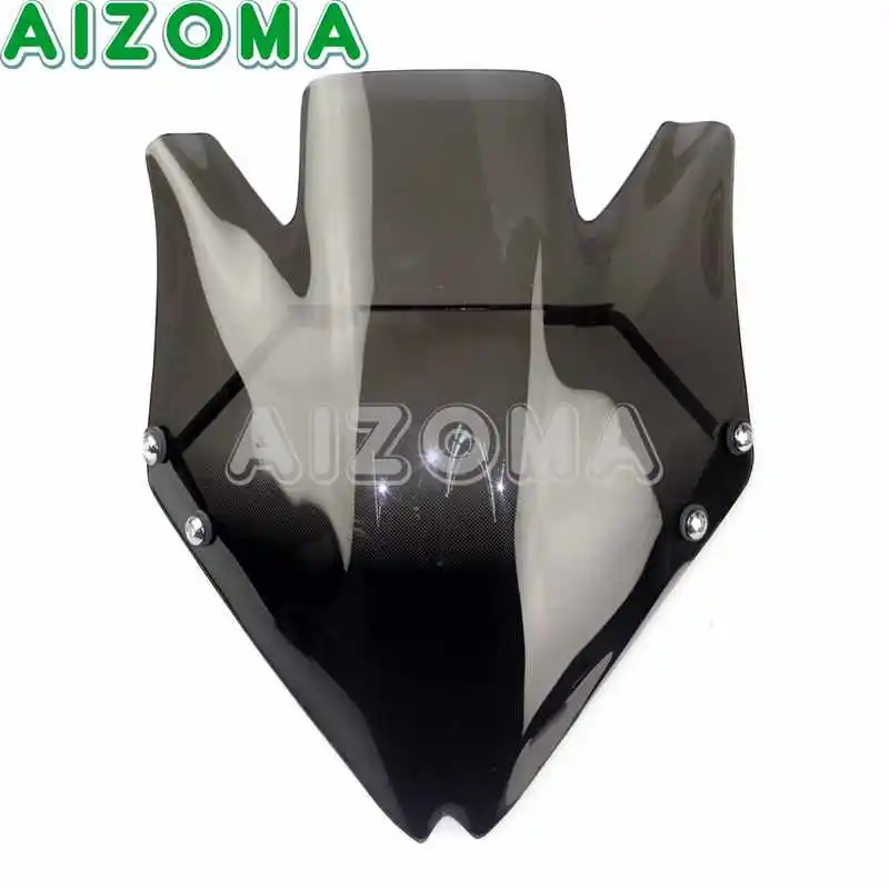 Smoke Для Kawasaki z750 z750r мотоцикл передний туринг лобовое стекло ветер экран клякса на Ветер Дефлектор экран с кронштейном - Цвет: Smoke