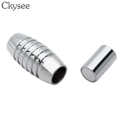 Ckysee Нержавеющая сталь 2 шт./лот соединители для ювелирных изделий отверстие Размеры 5 мм крепкий браслет застежками DIY ювелирных изделий