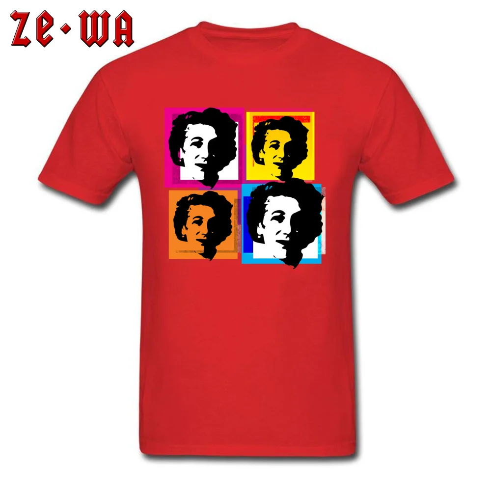 Cheap Custom Design Short Sleeve Top T-shirts ostern Day Round Collar Pure Cotton Tops T Shirt for Men T Shirts Casual ENID BLYTON ENGLISH CHILDRENS NOVELIST POP ART STYLE COLLAGE red