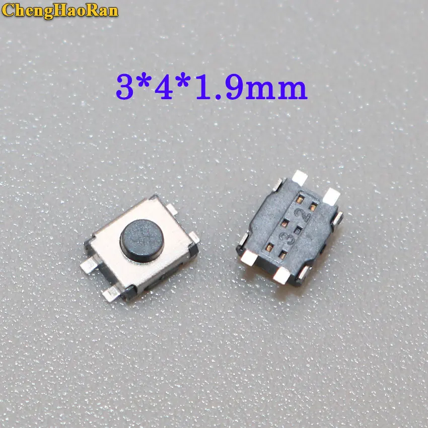 

ChengHaoRan 10-50pcs Power Micro Button Switch 3X4X1.9mm Momentary Push Button Tactile Button Reset Button Switch 4Pin