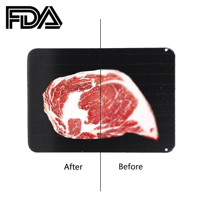 Fast Defrosting Meat Tray Frozen Food Meat Rapid Thawing Tray - Defrosting Board - food-safe aluminium - kitchen accessories Fast Defrosting Meat Tray Frozen Food Meat Rapid Thawing Tray - Defrosting Board - food-safe aluminium - kitchen accessories