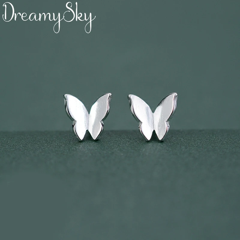 

DreamySky Real Pure 925 Sterling Silver Butterfly Earrings For Women Gift Fashion Wedding Christmas Jewelry Pendientes Brincos