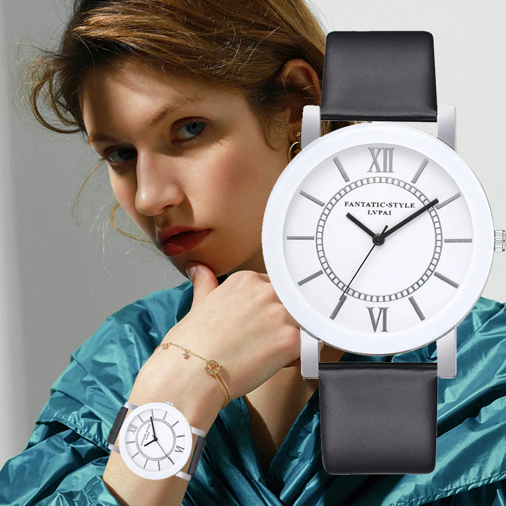 Luxury Watch Women Famous Brand Lvpai Casual Quartz Leather Band Analog Wrist Reloj de dama | Наручные часы