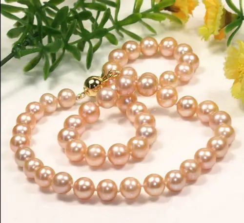 

Free Shipping >>>>> HUGE AAA 10-11MM GENUINE SOUTH SEA PINK PEARL NECKLACE 18" r