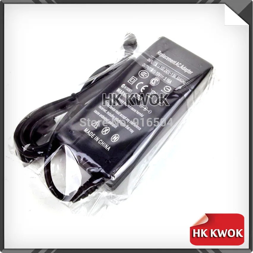 19V 3.16A 5.5*3.0mm AC Power Laptop Adapter For samsung R429 RV411 R428 RV415 RV420 RV515 R540 R510 R522 R530 Notebook Charger