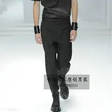 Размеры: 28-38! Новая мужская одежда модные повседневные тонкие обтягивающие штаны шаровары брюки костюмы для певцов больших размеров