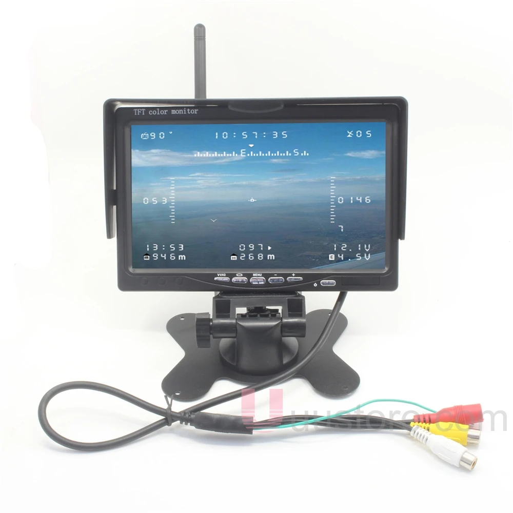 Беспроводной видеоприемник AIO HD FPV монитор 7 дюймов 5 8 ГГц 40 каналов передача