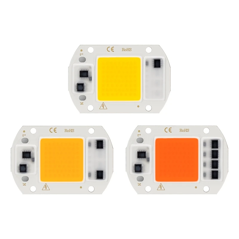 

LED COB Chip 50W 30W 20W 10W AC 220V 110V Cold Warm White Grow Light 3M Stickers Silica Gel Pad Heat Sink For LED Chip Cooling
