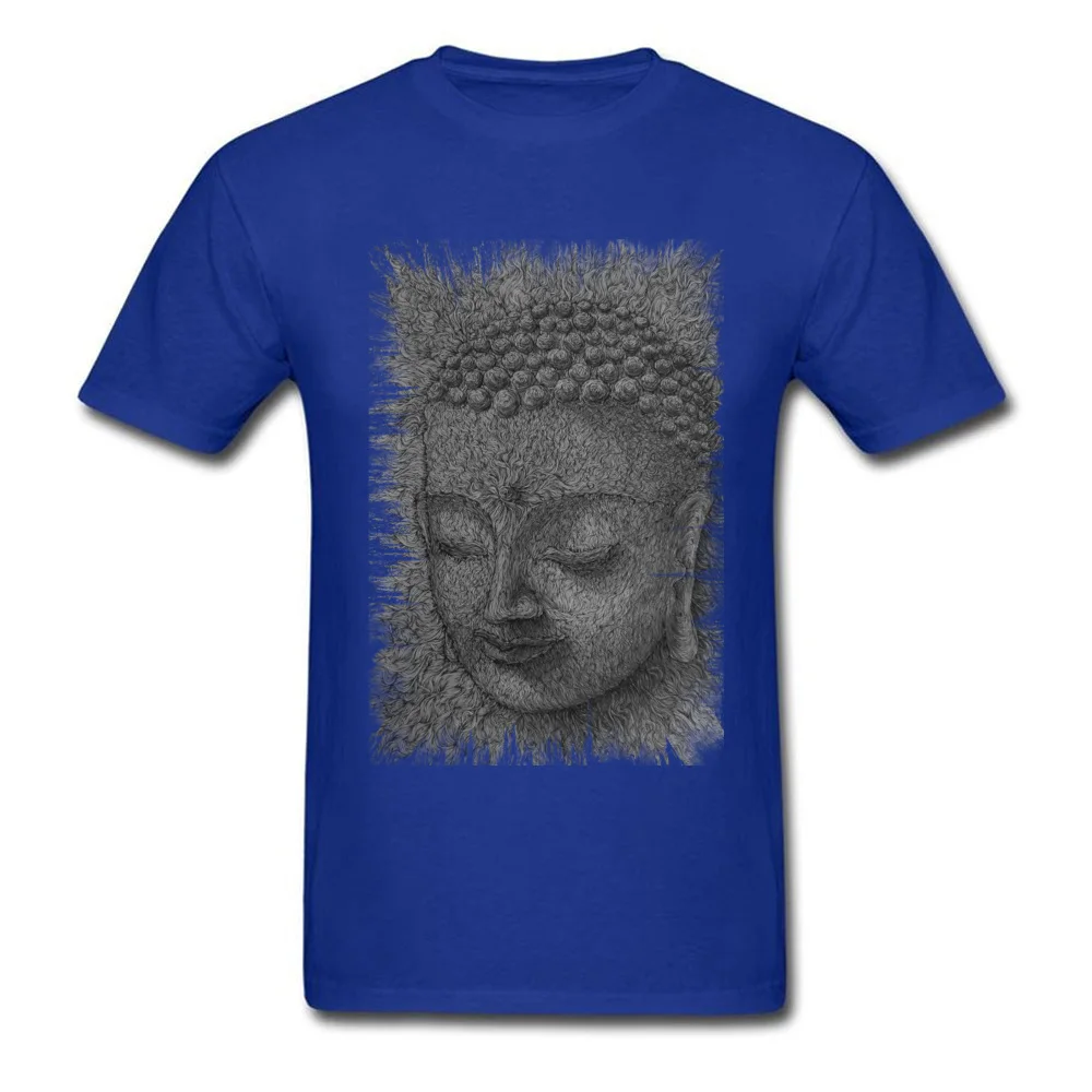 Buddha 100% Cotton Men's Short Sleeve Tops Shirts Funny Summer/Autumn Top T-shirts Group Top T-shirts Newest O-Neck Buddha blue