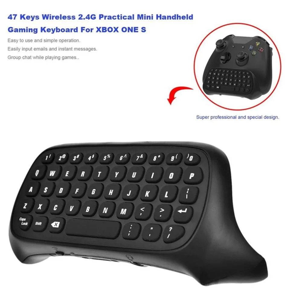 

47 Keys Wireless 2.4G Practical Mini Handheld Keyboard Gaming Message Gamepad Keyboard For XBOX ONE S Controller Dropshipping
