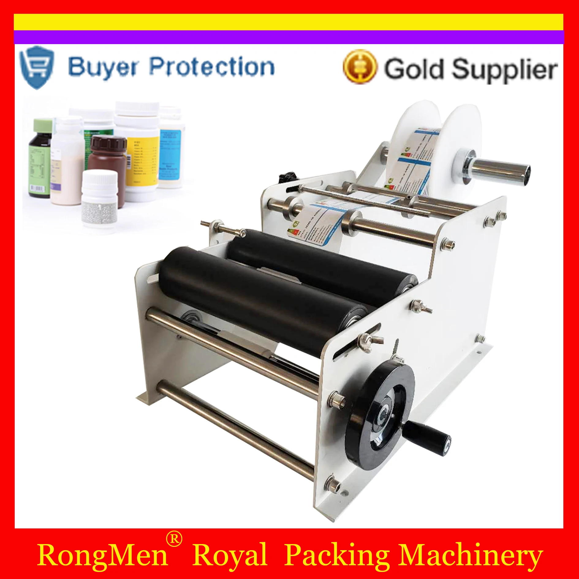 

Manual Round Bottle Labeling Machine Labeler Bottleadhesive Sticker For Electronic Cigarette Glass Plastic Cans Free Shipping
