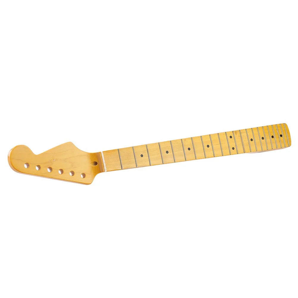 Новая 22 лада желтая/деревянная цветная Глянцевая Кленовая насадка для гитары Клен гриф с точкой для ST FD сменный фиксатор для электрогитары