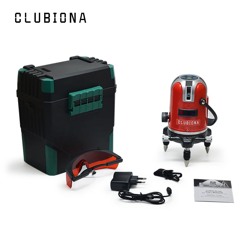 

EU standard plug multifunction laser line 360 selfing leveling 5 line (4V 1H) 6 Point cross line laser rotary laser level