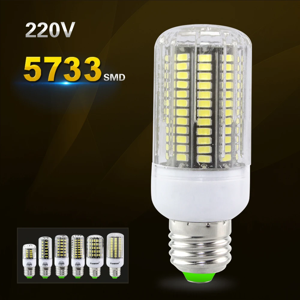 High Luminous Flux E27 LED Bulb 5733 SMD 220V 3W 4W 5W 6W 7W 10W 15W