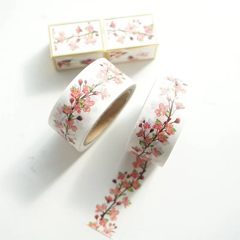 Early Sakura Tree Washi Tape Adhesive DIY Scrapbooking Sticker Label Masking | Канцтовары для офиса и дома