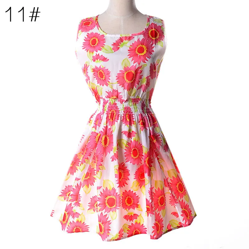

Fashion Summer Women Dress Vestido de Festa Flower Print Beach Vetement Femme Bohemian Casual Roupas Femininas Woman Clothes