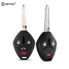 KEYYOU 2+ 1/3+ 1 кнопки корпус автомобильного ключа дистанционного управления чехол для Защитные чехлы для сидений, сшитые специально для Mitsubishi Lancer Outlander Endeavor Galant MIT11R лезвие