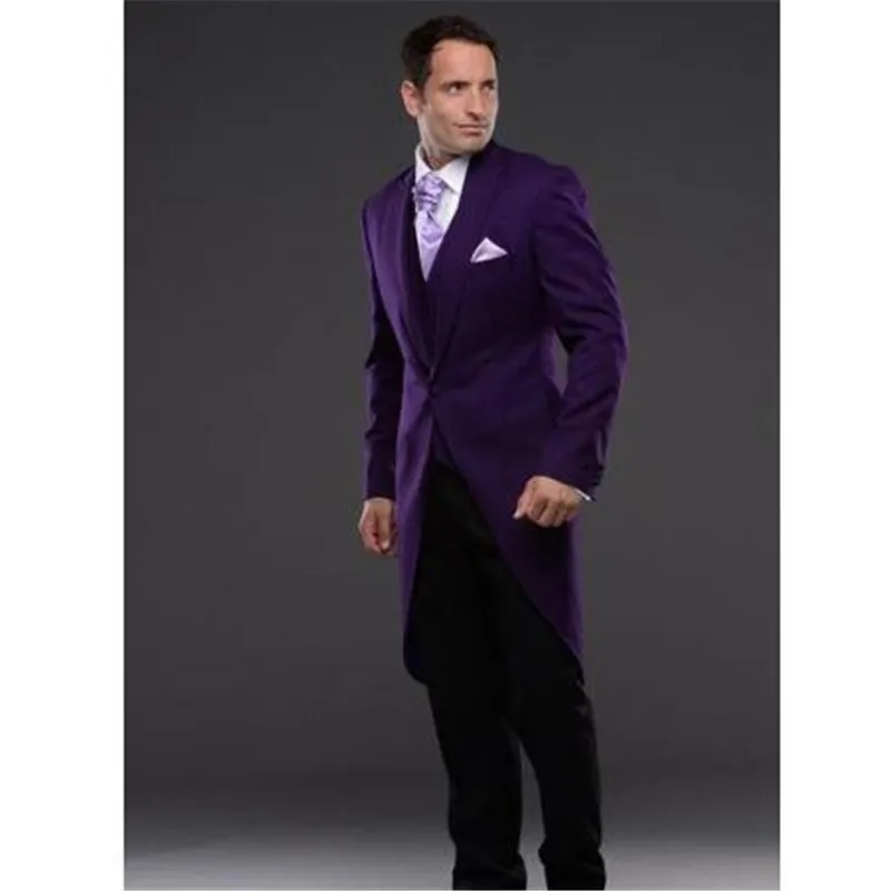 Long Purple Blazer Trousers Tailcoat 1 