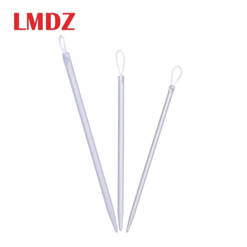 

LMDZ 3pcs/set Nylon Wire Knitting Needles Yarn Sewing Needles Apparel Sewing & Fabric Art Craft Big Eye Wool Thick Knitter
