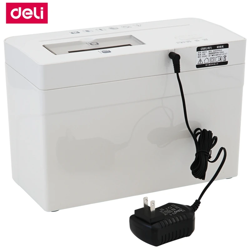 [ReadStar] Deli 9932 мини Настольный Электрический измельчитель 3.5L объем 220-230VAC/50 Гц 3x18 мм безопасность 3 Авто стопа бумаги измельчитель карт