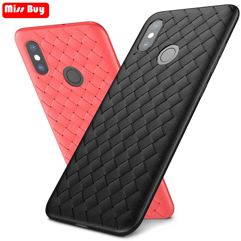 

Missbuy Luxury Woven Pattern Heat Dissipation Phone Cases for Xiaomi Mi8 Ultra Thin Soft Silicone Cases for Xiaomi Mi 8e Fundas